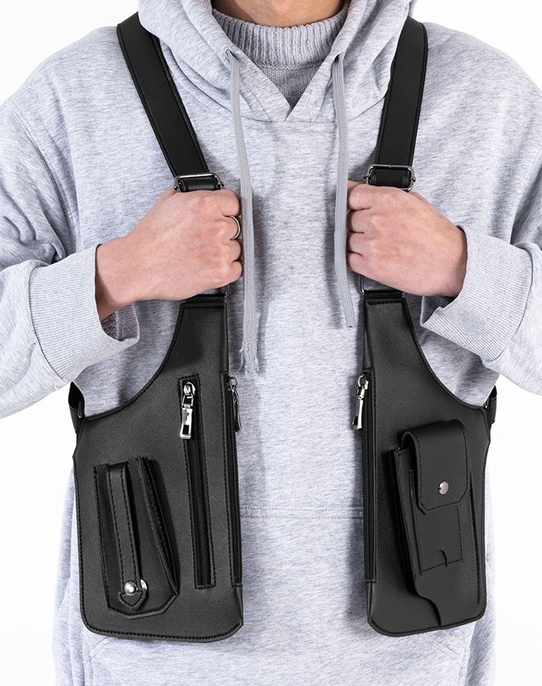เสื้อกั๊กกันขโมยหนังวินเทจใต้วงแขน - Anti-theft Harness