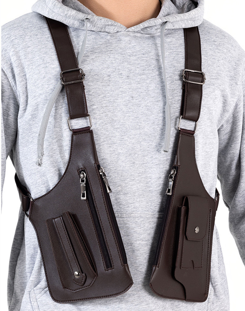 เสื้อกั๊กกันขโมยหนังวินเทจใต้วงแขน - Anti-theft Harness
