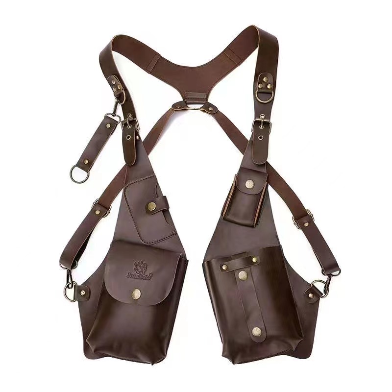 【小偷剋星+超強收納】復古朋克多功能戰術防盜馬甲包 男女通用