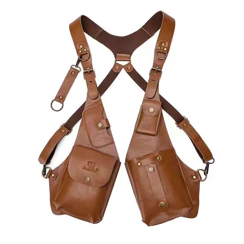 【小偷剋星+超強收納】復古朋克多功能戰術防盜馬甲包 男女通用