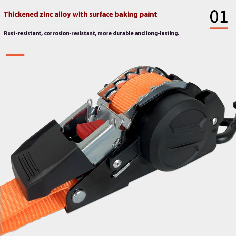 สายรัดแบบดึงกลับได้ (แรงดึง 1,209 ปอนด์) - สายรัดแบบดึงกลับได้อัตโนมัติสำหรับงานหนักสำหรับรถบรรทุก รถพ่วงบรรทุกสินค้า และรถจักรยานยนต์